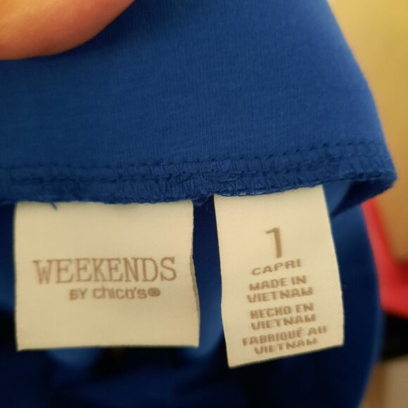 Chicos weekends. Size 1. capri. Blue - Picture 5 of 5